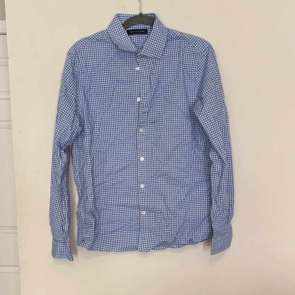 Tommy Hilfiger Blue Checkered Men's Shirt